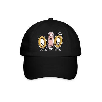 Marriage proposal wedding rings finger engagement - Baseball Cap - black/black - Front