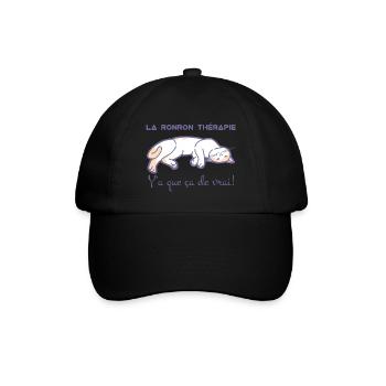La ronron thérapie, c'est top - Casquette classique - noir/noir - Devant