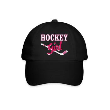 Hockey Girl Ice Hockey Player Sports - Baseball Cap - black/black - Front