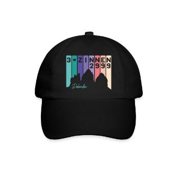 3 peaks Dolomites Tre Cime di Lavaredo South Tyrol - Baseball Cap - black/black - Front