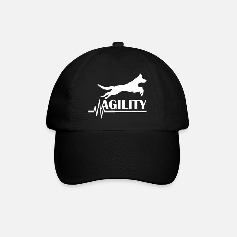 Dog dog agility - Baseball Cap - black/black