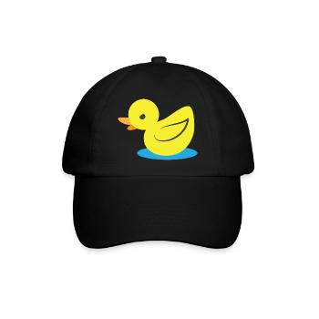 Little angry yellow duck - Baseball Cap - black/black - Front