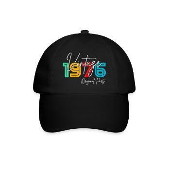 Vintage millésime 1976 anniversaire cadeau - Casquette classique - noir/noir - Devant