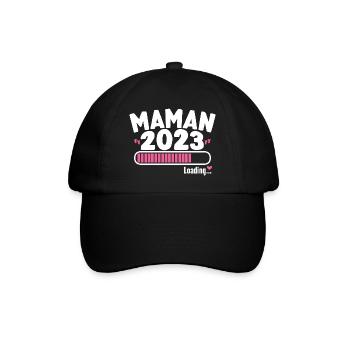 Future Maman 2023 Annonce Grossesse Enceinte - Casquette classique - noir/noir - Devant