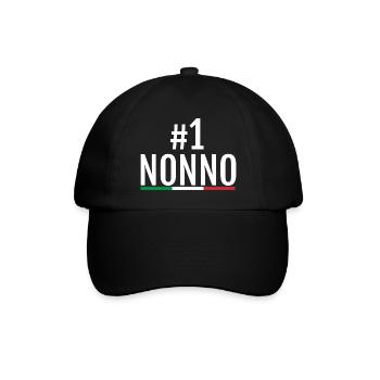 World's Best Nonno Ever Shirt - Italian Grandfathe - Baseball Cap - black/black - Front