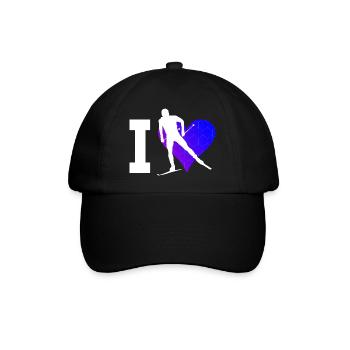 Langlauf Skating Langlauf Herren Damen Langlauf Cl - Baseballkappe - Schwarz/Schwarz - Vorne