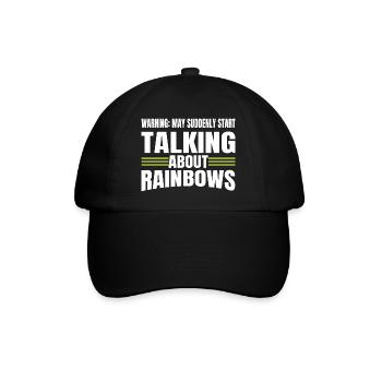 anniversaire lesbienne humour drôle arc-en-ciel cadeau - Casquette classique - noir/noir - Devant