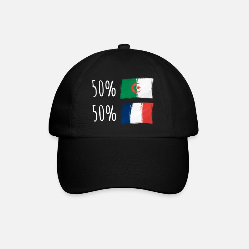 Moitié Français / Moitié algérien - Casquette classique - noir/noir