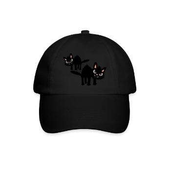 Team funny cats - Baseball Cap - black/black - Front