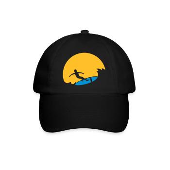 Sun Wave Surfer - Baseball Cap - black/black - Front