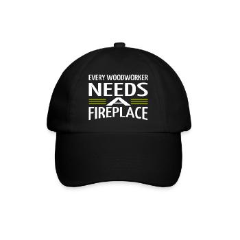 forester badge hearbeat forest work - Baseball Cap - black/black - Front