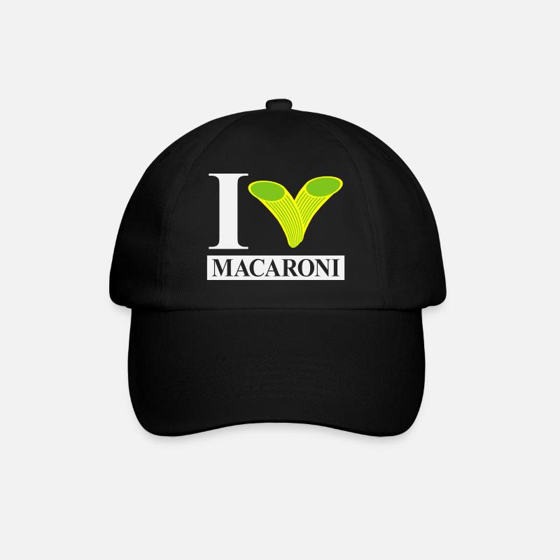 J’adore les macaronis - Casquette classique - noir/noir