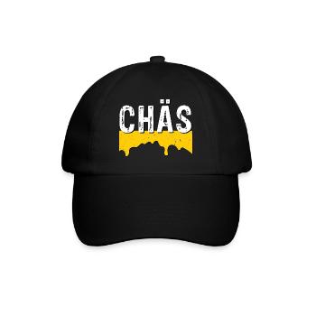 Chäs (SWISS CHEESE) - Baseballkappe - Schwarz/Schwarz - Vorne
