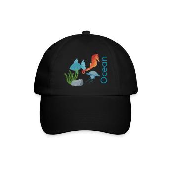 Ocean - Baseballkappe - Schwarz/Schwarz - Vorne