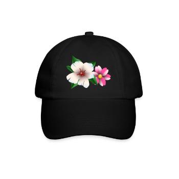 Sommerblumen - Baseballkappe - Schwarz/Schwarz - Vorne