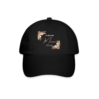 élu meilleure maman du monde - Casquette classique - noir/noir - Devant