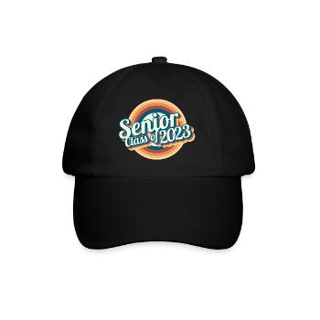 Cadeau de fête de remise des diplômes rétro de la classe senior de 2023 - Casquette classique - noir/noir - Devant