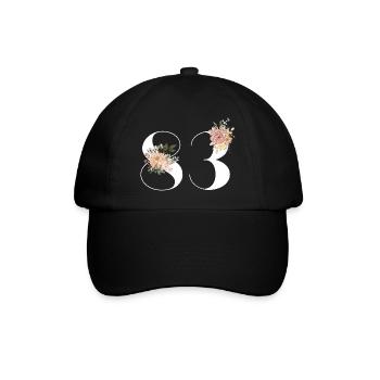 83rd anniversary in bloom (Gift of 83 years) - Baseball Cap - black/black - Front