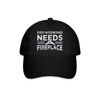 bingo hall tshirts logging funny - Baseballkappe - Schwarz/Schwarz - Vorne