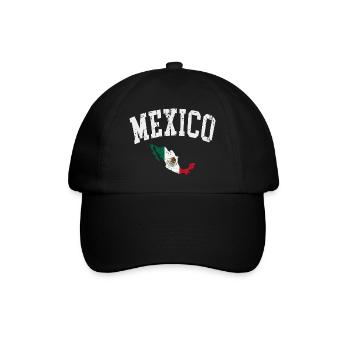 carte du drapeau du Mexique - Casquette classique - noir/noir - Devant