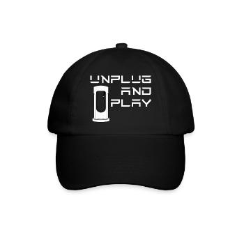 Unplug & Play Elektroauto - Baseballkappe - Schwarz/Schwarz - Vorne