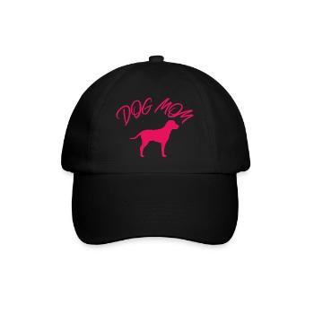 Dog Mom - Baseballkappe - Schwarz/Schwarz - Vorne