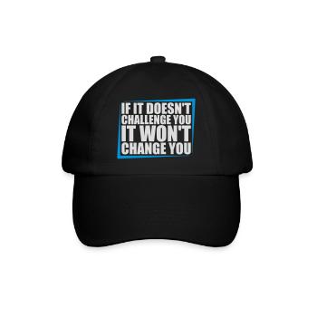 Séance d’entraînement Fitness Motivation Citation - Casquette classique - noir/noir - Devant