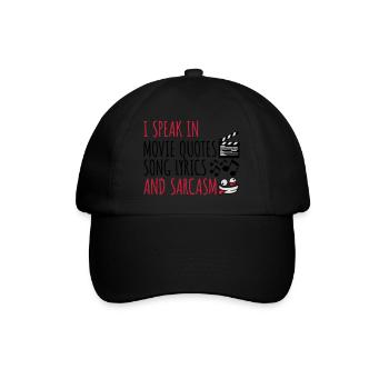 parler des paroles et du sarcasme - Casquette classique - noir/noir - Devant