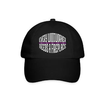 construction carpenter woodcutter - Baseball Cap - black/black - Front