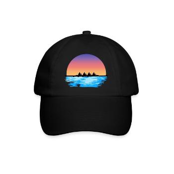 Rowing, Men's Rowing Team, Water and Sun - Baseball Cap - black/black - Front