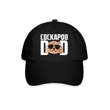 Cockapoo Hund - Baseballkappe - Schwarz/Schwarz - Vorne