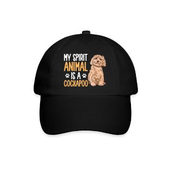 Cockapoo Hund - Baseballkappe - Schwarz/Schwarz - Vorne
