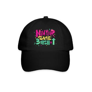 New Year Same Bullshit Happy New Year 2023 - Baseball Cap - black/black - Front