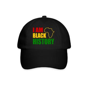 I am black history - Casquette classique - noir/noir - Devant