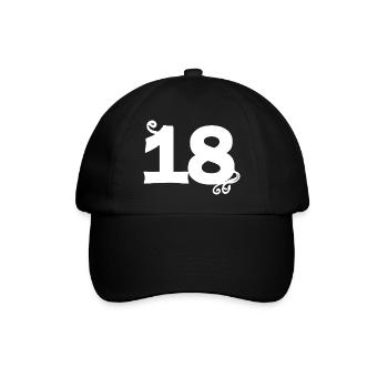 cooles Statement, 18 Blumenranken - Baseballkappe - Schwarz/Schwarz - Vorne
