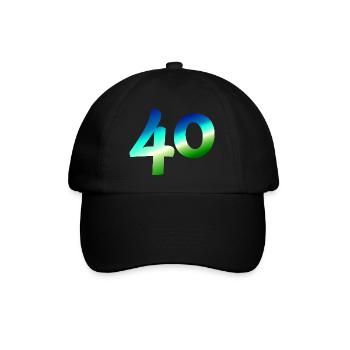 tolle apparel, 40 karibischer farbverlauf - Baseballkappe - Schwarz/Schwarz - Vorne