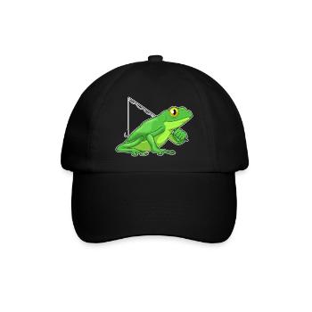 Canne à pêche Pêcheur Pêcheur Grenouille Canne à pêche - Casquette classique - noir/noir - Devant