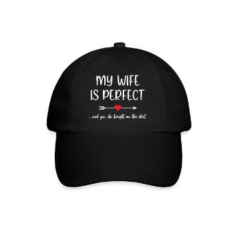My Wife is Perfect - Baseball Cap - black/black - Front