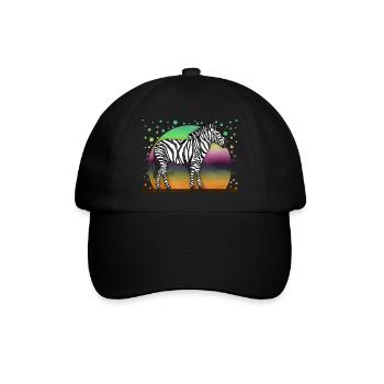 Zebra - Baseballkappe - Schwarz/Schwarz - Vorne