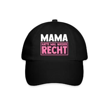 Mutter Muttertag Mama - Baseballkappe - Schwarz/Schwarz - Vorne