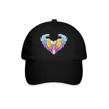 My heart mom - Baseball Cap - black/black - Front