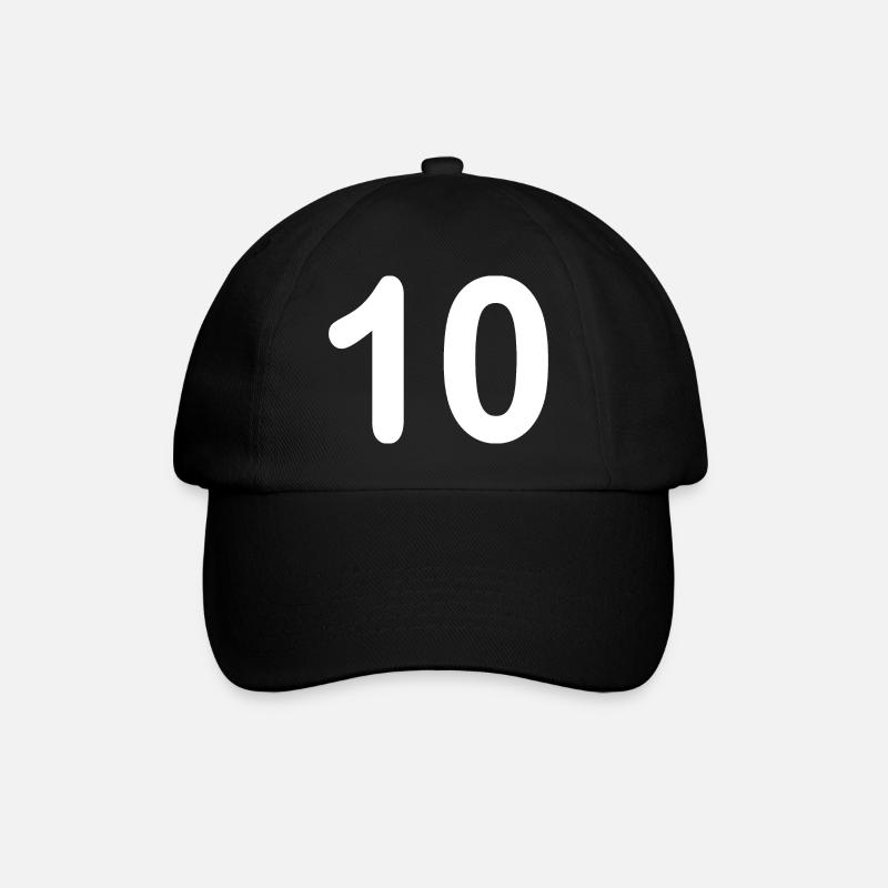 10 - Baseballkappe - Schwarz/Schwarz