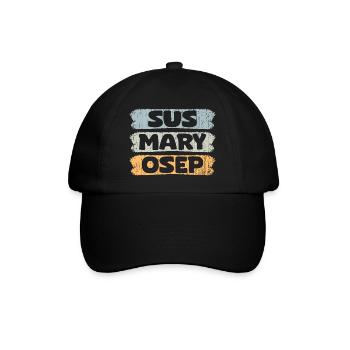 Vintage Sus Mary Osep Pinoy Expression For - Baseballkappe - Schwarz/Schwarz - Vorne