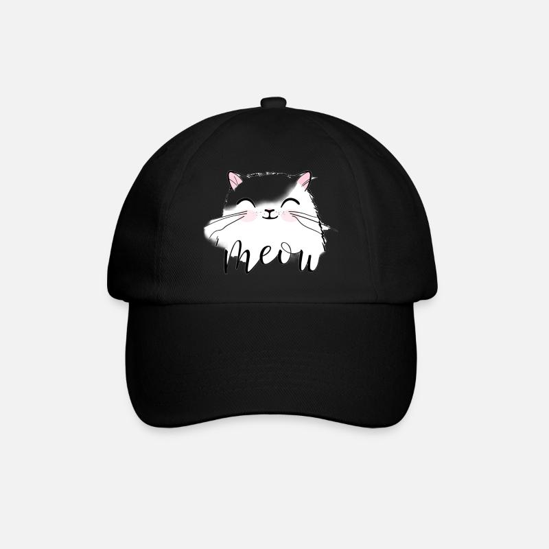 Meow - Baseballkappe - Schwarz/Schwarz