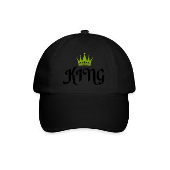 king 02 - Baseball Cap - black/black - Front