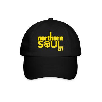 Northern Soul KTF - Retro-Musik der 1960er Jahre - Baseballkappe - Schwarz/Schwarz - Vorne