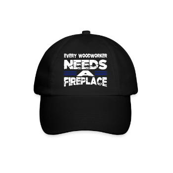geek funny carpenter quotes plumber lumberjack - Baseballkappe - Schwarz/Schwarz - Vorne