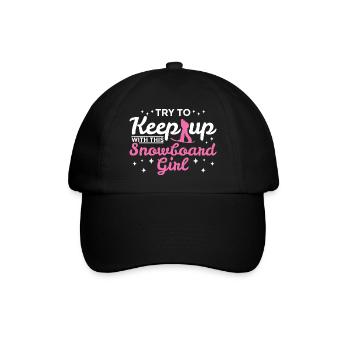 Snowboard Girl - Baseball Cap - black/black - Front