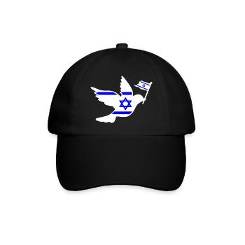 Israel Friedenstaube - Baseballkappe - Schwarz/Schwarz - Vorne