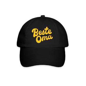 Beste Oma - Baseballkappe - Schwarz/Schwarz - Vorne